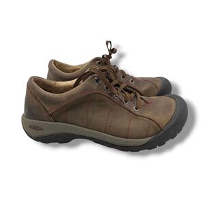 Keen Presidio Shoes Womens 9 Brown Leather Hiking Walking Oxford